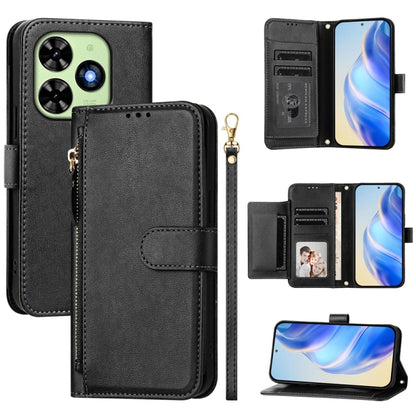 Multi-Card Slots Zipper Wallet Leather Phone Case, For Tecno Pova 6 4G, For Tecno Pova 6 5G / Pova 6 Pro 5G, For Tecno Camon 30 Pro 5G, For Tecno Camon 30 4G / 5G, For Tecno Spark 20 Pro+ 4G, For Tecno Spark Go 2024, For Tecno Pova 5 Pro               ...