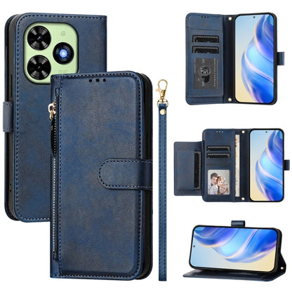 Multi-Card Slots Zipper Wallet Leather Phone Case, For Tecno Pova 6 4G, For Tecno Pova 6 5G / Pova 6 Pro 5G, For Tecno Camon 30 Pro 5G, For Tecno Camon 30 4G / 5G, For Tecno Spark 20 Pro+ 4G, For Tecno Spark Go 2024, For Tecno Pova 5 Pro               ...