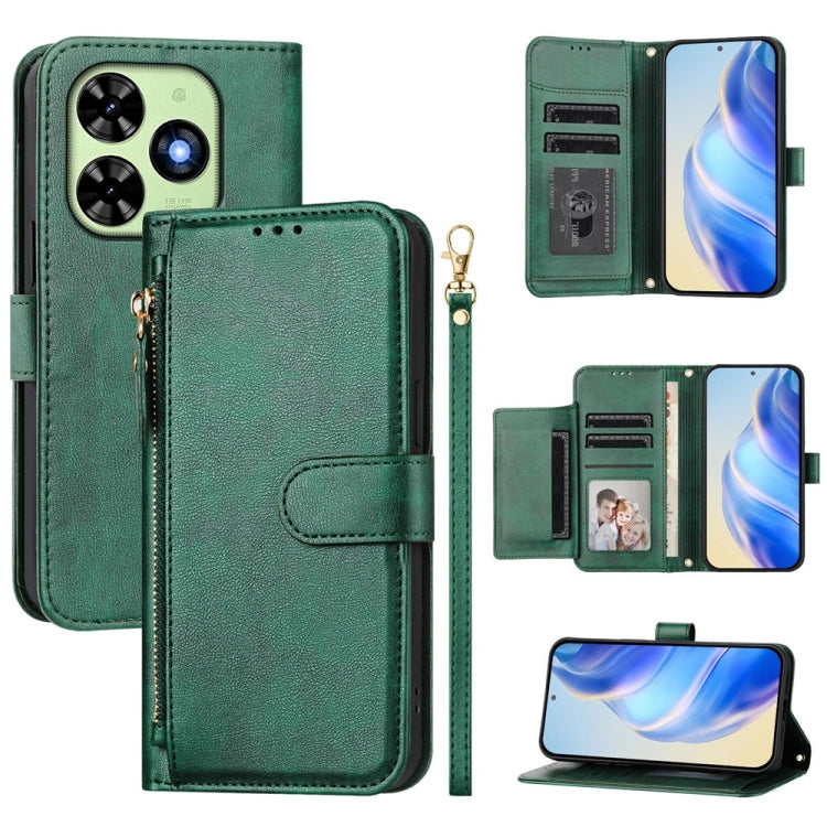 Multi-Card Slots Zipper Wallet Leather Phone Case, For Tecno Pova 6 4G, For Tecno Pova 6 5G / Pova 6 Pro 5G, For Tecno Camon 30 Pro 5G, For Tecno Camon 30 4G / 5G, For Tecno Spark 20 Pro+ 4G, For Tecno Spark Go 2024, For Tecno Pova 5 Pro               ...