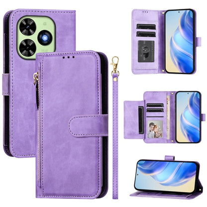 Multi-Card Slots Zipper Wallet Leather Phone Case, For Tecno Pova 6 4G, For Tecno Pova 6 5G / Pova 6 Pro 5G, For Tecno Camon 30 Pro 5G, For Tecno Camon 30 4G / 5G, For Tecno Spark 20 Pro+ 4G, For Tecno Spark Go 2024, For Tecno Pova 5 Pro               ...