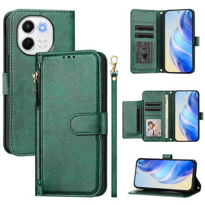Multi-Card Slots Zipper Wallet Leather Phone Case, For Tecno Camon 50 Pro 4G, For Tecno Camon 50 4G, For Tecno Spark Slim, For Tecno Camon 40 Pro 4G, For Tecno Camon 40 Premier, For Tecno Camon 40 4G, For Tecno Spark 30 5G / Pova 6 Neo 5G              ...