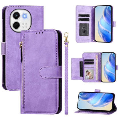 Multi-Card Slots Zipper Wallet Leather Phone Case, For Tecno Camon 50 Pro 4G, For Tecno Camon 50 4G, For Tecno Spark Slim, For Tecno Camon 40 Pro 4G, For Tecno Camon 40 Premier, For Tecno Camon 40 4G, For Tecno Spark 30 5G / Pova 6 Neo 5G              ...