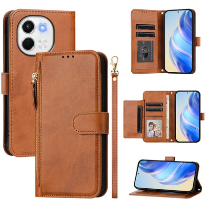 Multi-Card Slots Zipper Wallet Leather Phone Case, For Tecno Camon 50 Pro 4G, For Tecno Camon 50 4G, For Tecno Spark Slim, For Tecno Camon 40 Pro 4G, For Tecno Camon 40 Premier, For Tecno Camon 40 4G, For Tecno Spark 30 5G / Pova 6 Neo 5G              ...