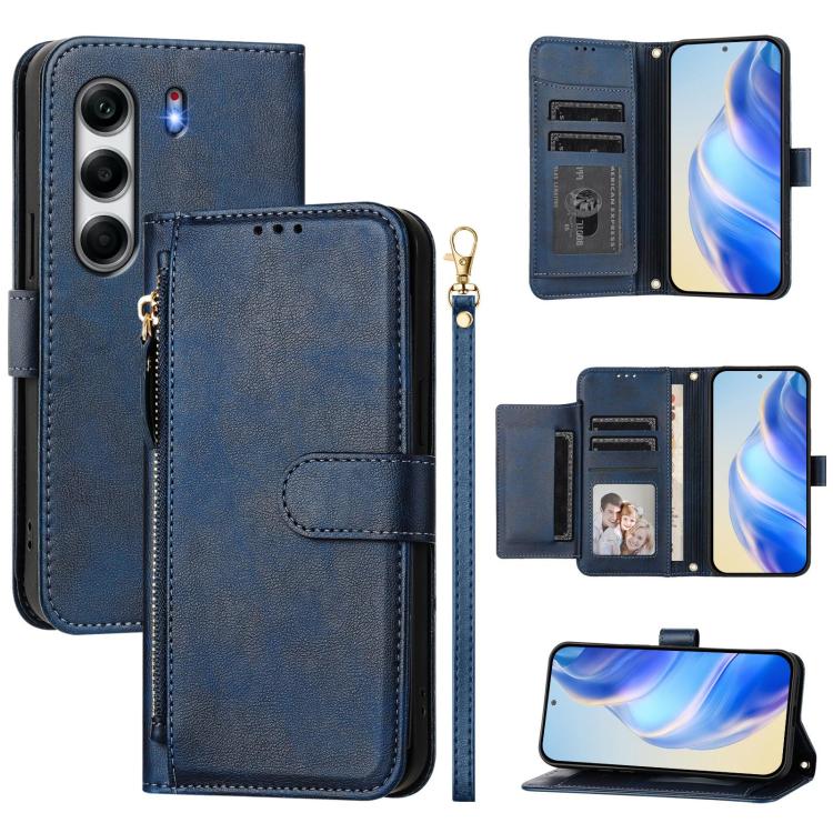 Multi-Card Slots Zipper Wallet Leather Phone Case, For Tecno Camon 50 Pro 4G, For Tecno Camon 50 4G, For Tecno Spark Slim, For Tecno Camon 40 Pro 4G, For Tecno Camon 40 Premier, For Tecno Camon 40 4G, For Tecno Spark 30 5G / Pova 6 Neo 5G              ...