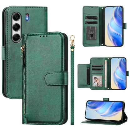 Multi-Card Slots Zipper Wallet Leather Phone Case, For Tecno Camon 50 Pro 4G, For Tecno Camon 50 4G, For Tecno Spark Slim, For Tecno Camon 40 Pro 4G, For Tecno Camon 40 Premier, For Tecno Camon 40 4G, For Tecno Spark 30 5G / Pova 6 Neo 5G              ...