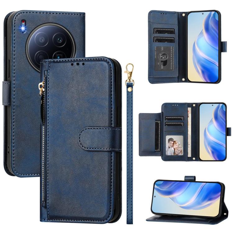 Multi-Card Slots Zipper Wallet Leather Phone Case, For Tecno Camon 50 Pro 4G, For Tecno Camon 50 4G, For Tecno Spark Slim, For Tecno Camon 40 Pro 4G, For Tecno Camon 40 Premier, For Tecno Camon 40 4G, For Tecno Spark 30 5G / Pova 6 Neo 5G              ...