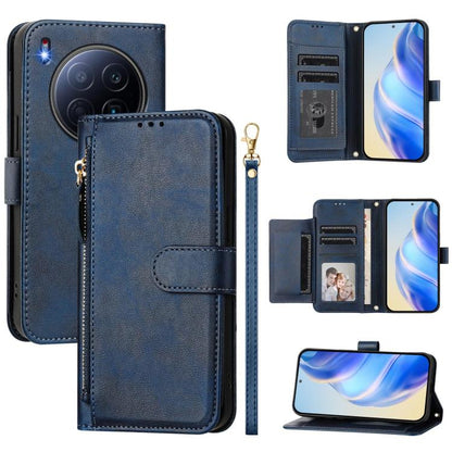 Multi-Card Slots Zipper Wallet Leather Phone Case, For Tecno Camon 50 Pro 4G, For Tecno Camon 50 4G, For Tecno Spark Slim, For Tecno Camon 40 Pro 4G, For Tecno Camon 40 Premier, For Tecno Camon 40 4G, For Tecno Spark 30 5G / Pova 6 Neo 5G              ...