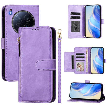 Multi-Card Slots Zipper Wallet Leather Phone Case, For Tecno Camon 50 Pro 4G, For Tecno Camon 50 4G, For Tecno Spark Slim, For Tecno Camon 40 Pro 4G, For Tecno Camon 40 Premier, For Tecno Camon 40 4G, For Tecno Spark 30 5G / Pova 6 Neo 5G              ...