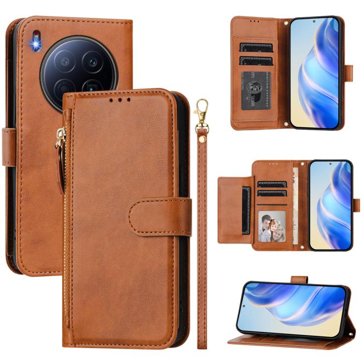 Multi-Card Slots Zipper Wallet Leather Phone Case, For Tecno Camon 50 Pro 4G, For Tecno Camon 50 4G, For Tecno Spark Slim, For Tecno Camon 40 Pro 4G, For Tecno Camon 40 Premier, For Tecno Camon 40 4G, For Tecno Spark 30 5G / Pova 6 Neo 5G              ...