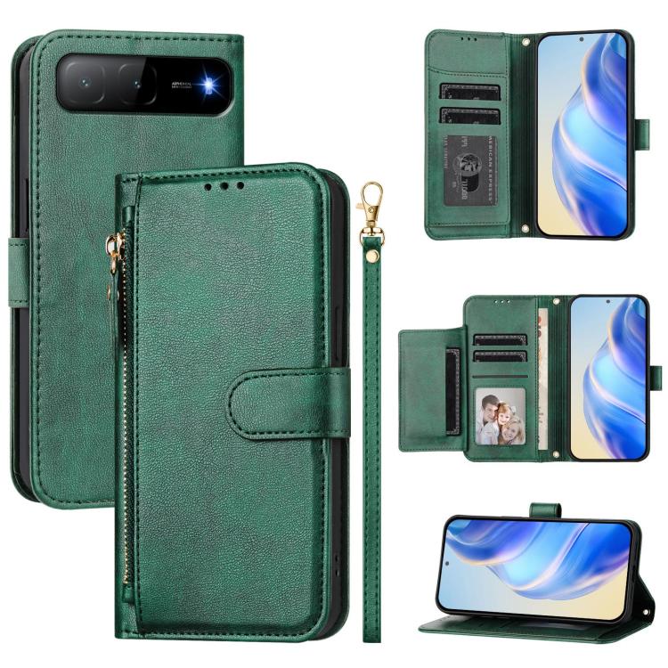 Multi-Card Slots Zipper Wallet Leather Phone Case, For Tecno Camon 50 Pro 4G, For Tecno Camon 50 4G, For Tecno Spark Slim, For Tecno Camon 40 Pro 4G, For Tecno Camon 40 Premier, For Tecno Camon 40 4G, For Tecno Spark 30 5G / Pova 6 Neo 5G              ...
