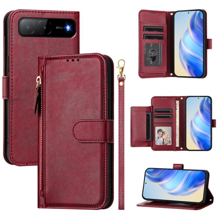 Multi-Card Slots Zipper Wallet Leather Phone Case, For Tecno Camon 50 Pro 4G, For Tecno Camon 50 4G, For Tecno Spark Slim, For Tecno Camon 40 Pro 4G, For Tecno Camon 40 Premier, For Tecno Camon 40 4G, For Tecno Spark 30 5G / Pova 6 Neo 5G              ...