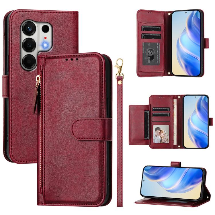 Multi-Card Slots Zipper Wallet Leather Phone Case, For Tecno Camon 50 Pro 4G, For Tecno Camon 50 4G, For Tecno Spark Slim, For Tecno Camon 40 Pro 4G, For Tecno Camon 40 Premier, For Tecno Camon 40 4G, For Tecno Spark 30 5G / Pova 6 Neo 5G              ...