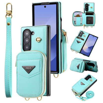 POLA Multi-Card Slots Zipper Wallet Phone Case, For Samsung Galaxy Z Flip7 5G, For Samsung Galaxy Z Flip6, For Samsung Galaxy Z Fold6, For Samsung Galaxy Z Flip5, For Samsung Galaxy Z Flip3 5G