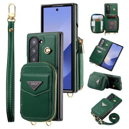 POLA Multi-Card Slots Zipper Wallet Phone Case, For Samsung Galaxy Z Flip7 5G, For Samsung Galaxy Z Flip6, For Samsung Galaxy Z Fold6, For Samsung Galaxy Z Flip5, For Samsung Galaxy Z Flip3 5G