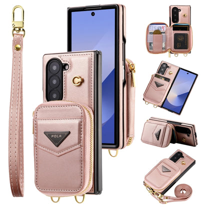 POLA Multi-Card Slots Zipper Wallet Phone Case