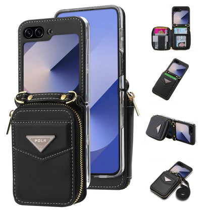 POLA Multi-Card Slots Zipper Wallet Phone Case, For Samsung Galaxy Z Flip7 5G, For Samsung Galaxy Z Flip6, For Samsung Galaxy Z Fold6, For Samsung Galaxy Z Flip5, For Samsung Galaxy Z Flip3 5G