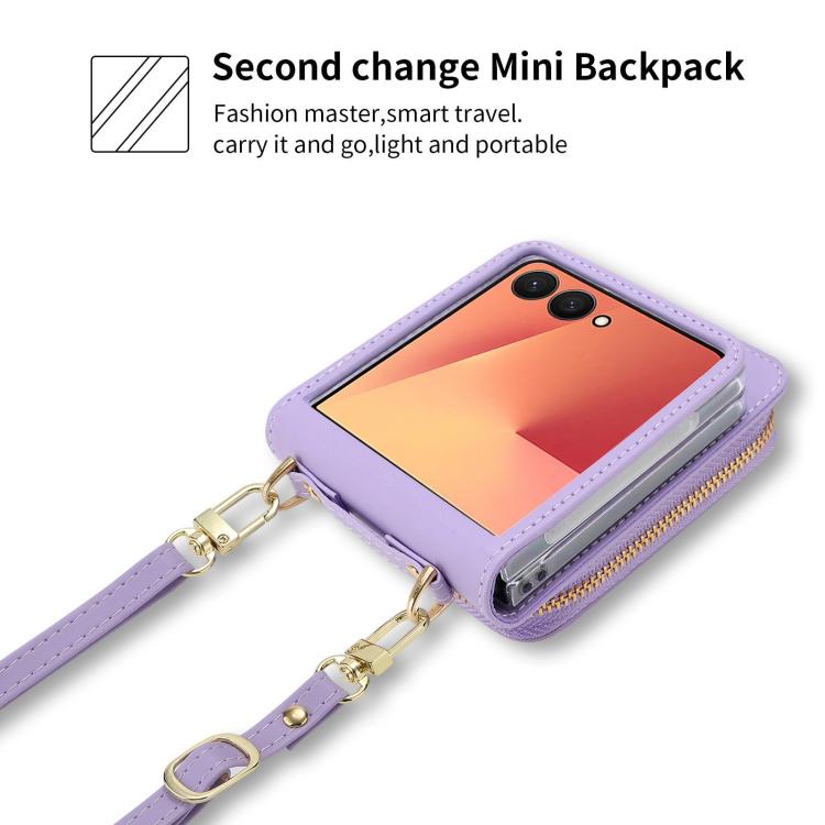 POLA Multi-Card Slots Zipper Wallet Phone Case, For Samsung Galaxy Z Flip7 5G, For Samsung Galaxy Z Flip6, For Samsung Galaxy Z Fold6, For Samsung Galaxy Z Flip5, For Samsung Galaxy Z Flip3 5G