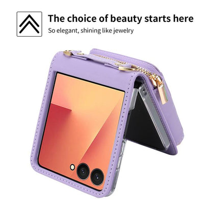 POLA Multi-Card Slots Zipper Wallet Phone Case, For Samsung Galaxy Z Flip7 5G, For Samsung Galaxy Z Flip6, For Samsung Galaxy Z Fold6, For Samsung Galaxy Z Flip5, For Samsung Galaxy Z Flip3 5G