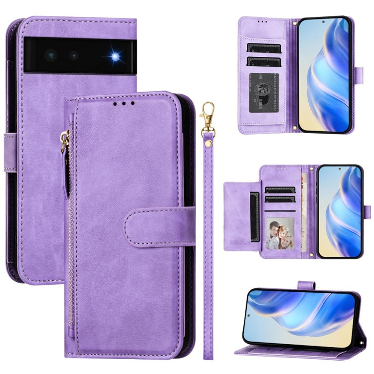 Multi-Card Slots Zipper Wallet Leather Phone Case, For Google Pixel 11 Pro XL, For Google Pixel 11 Pro / Pixel 11, For Google Pixel 10 Pro XL, For Google Pixel 10 / Pixel 10 Pro, For Google Pixel 9a, For Google Pixel 9 Pro XL                           ...