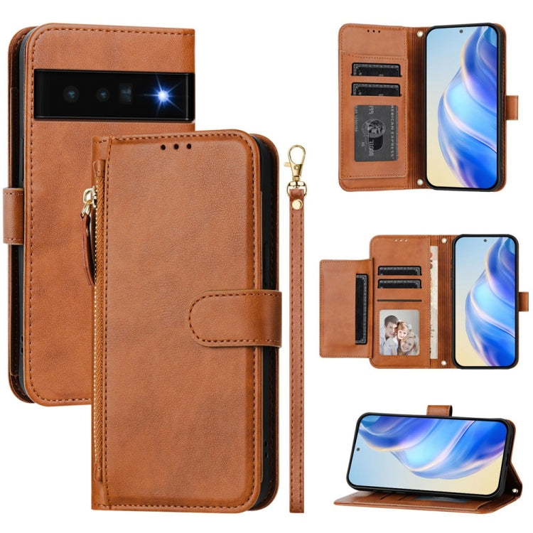Multi-Card Slots Zipper Wallet Leather Phone Case, For Google Pixel 11 Pro XL, For Google Pixel 11 Pro / Pixel 11, For Google Pixel 10 Pro XL, For Google Pixel 10 / Pixel 10 Pro, For Google Pixel 9a, For Google Pixel 9 Pro XL                           ...