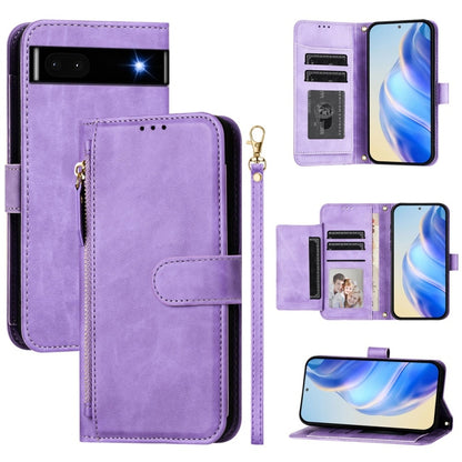 Multi-Card Slots Zipper Wallet Leather Phone Case, For Google Pixel 11 Pro XL, For Google Pixel 11 Pro / Pixel 11, For Google Pixel 10 Pro XL, For Google Pixel 10 / Pixel 10 Pro, For Google Pixel 9a, For Google Pixel 9 Pro XL                           ...