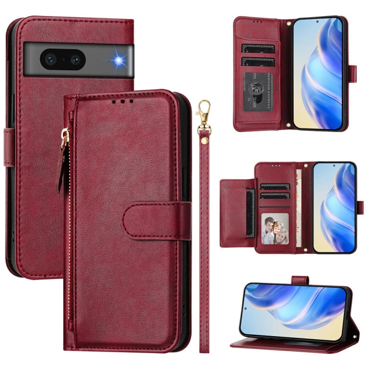 Multi-Card Slots Zipper Wallet Leather Phone Case, For Google Pixel 11 Pro XL, For Google Pixel 11 Pro / Pixel 11, For Google Pixel 10 Pro XL, For Google Pixel 10 / Pixel 10 Pro, For Google Pixel 9a, For Google Pixel 9 Pro XL                           ...