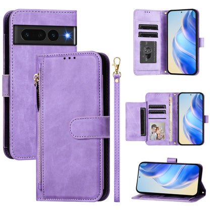 Multi-Card Slots Zipper Wallet Leather Phone Case, For Google Pixel 11 Pro XL, For Google Pixel 11 Pro / Pixel 11, For Google Pixel 10 Pro XL, For Google Pixel 10 / Pixel 10 Pro, For Google Pixel 9a, For Google Pixel 9 Pro XL                           ...