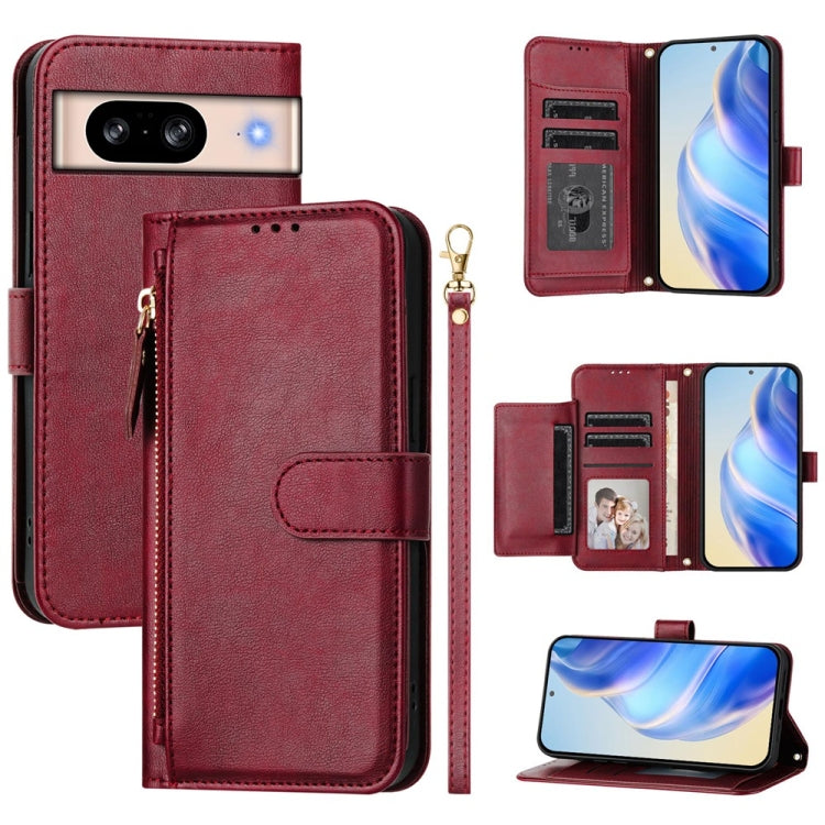Multi-Card Slots Zipper Wallet Leather Phone Case, For Google Pixel 11 Pro XL, For Google Pixel 11 Pro / Pixel 11, For Google Pixel 10 Pro XL, For Google Pixel 10 / Pixel 10 Pro, For Google Pixel 9a, For Google Pixel 9 Pro XL                           ...