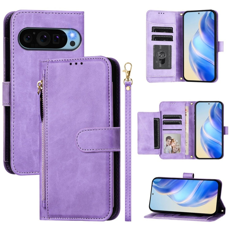 Multi-Card Slots Zipper Wallet Leather Phone Case, For Google Pixel 11 Pro XL, For Google Pixel 11 Pro / Pixel 11, For Google Pixel 10 Pro XL, For Google Pixel 10 / Pixel 10 Pro, For Google Pixel 9a, For Google Pixel 9 Pro XL                           ...