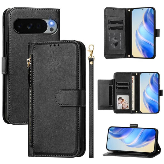 Multi-Card Slots Zipper Wallet Leather Phone Case, For Google Pixel 11 Pro XL, For Google Pixel 11 Pro / Pixel 11, For Google Pixel 10 Pro XL, For Google Pixel 10 / Pixel 10 Pro, For Google Pixel 9a, For Google Pixel 9 Pro XL