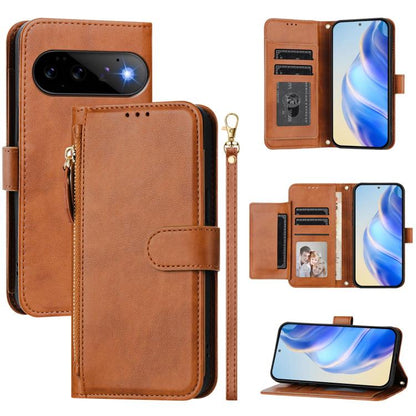 Multi-Card Slots Zipper Wallet Leather Phone Case, For Google Pixel 11 Pro XL, For Google Pixel 11 Pro / Pixel 11, For Google Pixel 10 Pro XL, For Google Pixel 10 / Pixel 10 Pro, For Google Pixel 9a, For Google Pixel 9 Pro XL                           ...