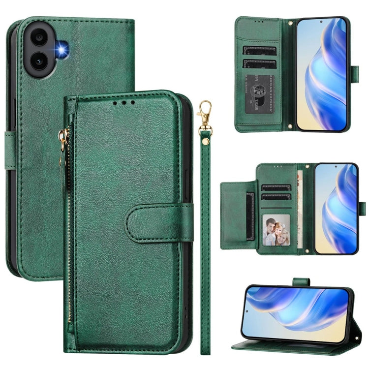 Multi-Card Slots Zipper Wallet Leather Phone Case, For Nothing Phone 4a Pro, For Nothing Phone 4a, For Nothing CMF Phone 1, For Nothing Phone 2a