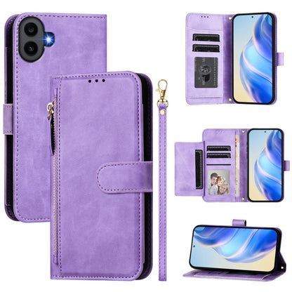 Multi-Card Slots Zipper Wallet Leather Phone Case, For Nothing Phone 4a Pro, For Nothing Phone 4a, For Nothing CMF Phone 1, For Nothing Phone 2a
