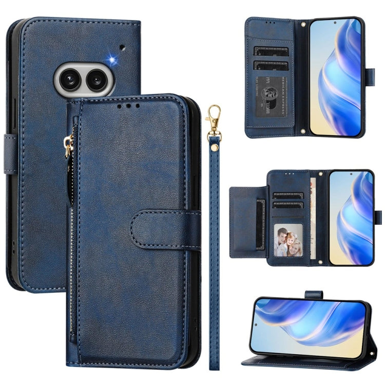 Multi-Card Slots Zipper Wallet Leather Phone Case, For Nothing Phone 4a Pro, For Nothing Phone 4a, For Nothing CMF Phone 1, For Nothing Phone 2a