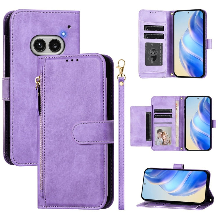 Multi-Card Slots Zipper Wallet Leather Phone Case, For Nothing Phone 4a Pro, For Nothing Phone 4a, For Nothing CMF Phone 1, For Nothing Phone 2a