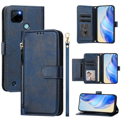 Multi-Card Slots Zipper Wallet Leather Phone Case, For Realme C21Y, For Realme C25 / C15 / C12 / C25s, For Realme 8 5G / V13 5G / Q3 5G, For Realme 8 4G / 8 Pro 4G, For Realme GT 5G / GT Neo 5G, For Realme C20 / C11 / C21