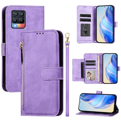Multi-Card Slots Zipper Wallet Leather Phone Case, For Realme C21Y, For Realme C25 / C15 / C12 / C25s, For Realme 8 5G / V13 5G / Q3 5G, For Realme 8 4G / 8 Pro 4G, For Realme GT 5G / GT Neo 5G, For Realme C20 / C11 / C21