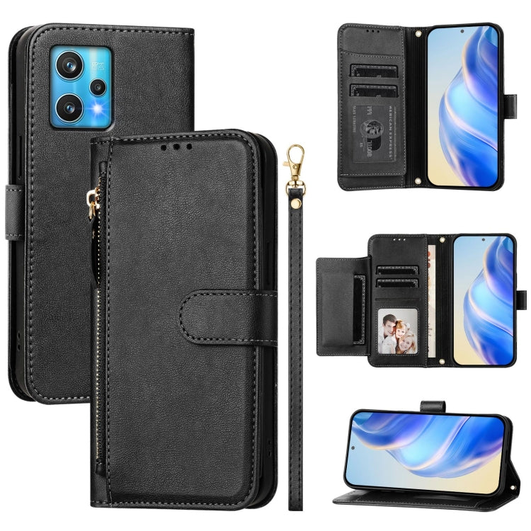 Multi-Card Slots Zipper Wallet Leather Phone Case, For Realme 11 5G Global / 11x 5G / C67 India, For Realme 11 4G Global, For Realme GT3 / GT5 240W, For Realme Narzo 60 Pro, For Realme C65 4G Global, For Realme C55 4G Global / Narzo N55                ...