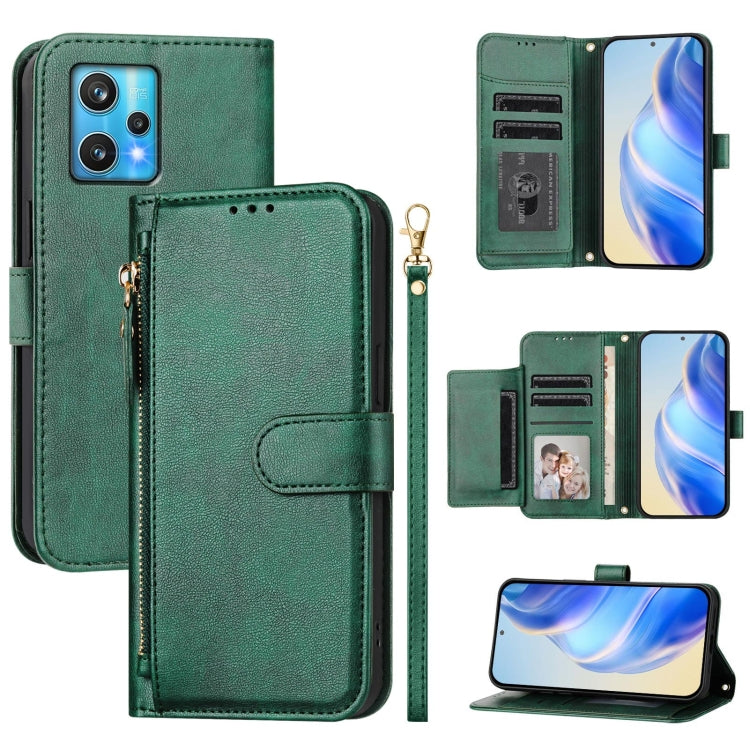 Multi-Card Slots Zipper Wallet Leather Phone Case, For Realme 11 5G Global / 11x 5G / C67 India, For Realme 11 4G Global, For Realme GT3 / GT5 240W, For Realme Narzo 60 Pro, For Realme C65 4G Global, For Realme C55 4G Global / Narzo N55                ...