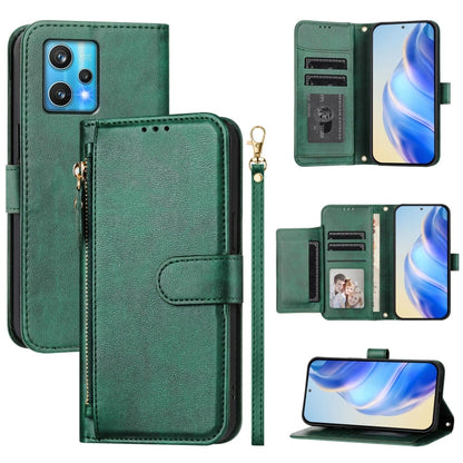 Multi-Card Slots Zipper Wallet Leather Phone Case, For Realme 11 5G Global / 11x 5G / C67 India, For Realme 11 4G Global, For Realme GT3 / GT5 240W, For Realme Narzo 60 Pro, For Realme C65 4G Global, For Realme C55 4G Global / Narzo N55                ...