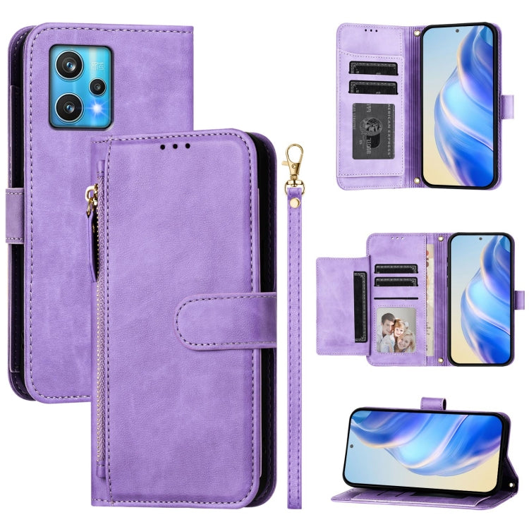 Multi-Card Slots Zipper Wallet Leather Phone Case, For Realme 11 5G Global / 11x 5G / C67 India, For Realme 11 4G Global, For Realme GT3 / GT5 240W, For Realme Narzo 60 Pro, For Realme C65 4G Global, For Realme C55 4G Global / Narzo N55                ...