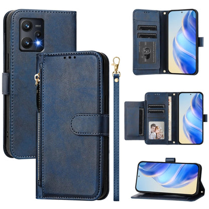 Multi-Card Slots Zipper Wallet Leather Phone Case, For Realme 11 5G Global / 11x 5G / C67 India, For Realme 11 4G Global, For Realme GT3 / GT5 240W, For Realme Narzo 60 Pro, For Realme C65 4G Global, For Realme C55 4G Global / Narzo N55                ...