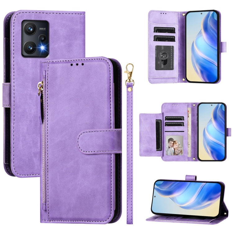 Multi-Card Slots Zipper Wallet Leather Phone Case, For Realme 11 5G Global / 11x 5G / C67 India, For Realme 11 4G Global, For Realme GT3 / GT5 240W, For Realme Narzo 60 Pro, For Realme C65 4G Global, For Realme C55 4G Global / Narzo N55                ...