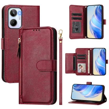 Multi-Card Slots Zipper Wallet Leather Phone Case, For Realme 11 5G Global / 11x 5G / C67 India, For Realme 11 4G Global, For Realme GT3 / GT5 240W, For Realme Narzo 60 Pro, For Realme C65 4G Global, For Realme C55 4G Global / Narzo N55                ...