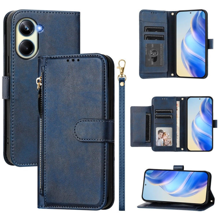 Multi-Card Slots Zipper Wallet Leather Phone Case, For Realme 11 5G Global / 11x 5G / C67 India, For Realme 11 4G Global, For Realme GT3 / GT5 240W, For Realme Narzo 60 Pro, For Realme C65 4G Global, For Realme C55 4G Global / Narzo N55                ...