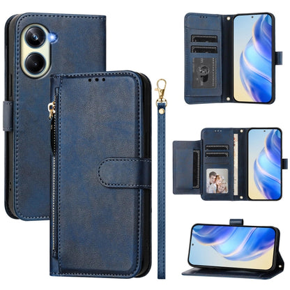 Multi-Card Slots Zipper Wallet Leather Phone Case, For Realme 11 5G Global / 11x 5G / C67 India, For Realme 11 4G Global, For Realme GT3 / GT5 240W, For Realme Narzo 60 Pro, For Realme C65 4G Global, For Realme C55 4G Global / Narzo N55                ...