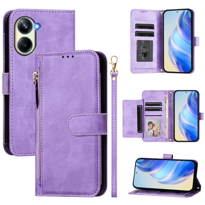 Multi-Card Slots Zipper Wallet Leather Phone Case, For Realme 11 5G Global / 11x 5G / C67 India, For Realme 11 4G Global, For Realme GT3 / GT5 240W, For Realme Narzo 60 Pro, For Realme C65 4G Global, For Realme C55 4G Global / Narzo N55                ...