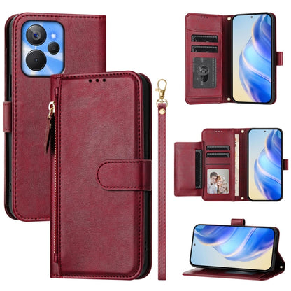 Multi-Card Slots Zipper Wallet Leather Phone Case, For Realme 11 5G Global / 11x 5G / C67 India, For Realme 11 4G Global, For Realme GT3 / GT5 240W, For Realme Narzo 60 Pro, For Realme C65 4G Global, For Realme C55 4G Global / Narzo N55                ...