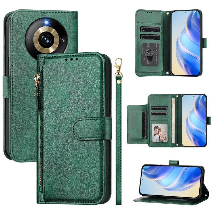 Multi-Card Slots Zipper Wallet Leather Phone Case, For Realme 11 5G Global / 11x 5G / C67 India, For Realme 11 4G Global, For Realme GT3 / GT5 240W, For Realme Narzo 60 Pro, For Realme C65 4G Global, For Realme C55 4G Global / Narzo N55                ...