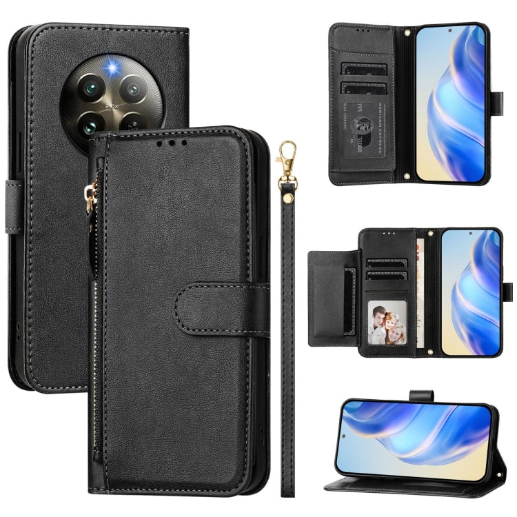 Multi-Card Slots Zipper Wallet Leather Phone Case, For Realme 14 / 14T 5G, For Realme P3 Ultra 5G, For Realme P3 5G / Realme Neo7x, For Realme 14 Pro+, For Realme GT 7 Pro, For Realme C63 5G Global, For Realme Note 60 4G Global / C61 India             ...